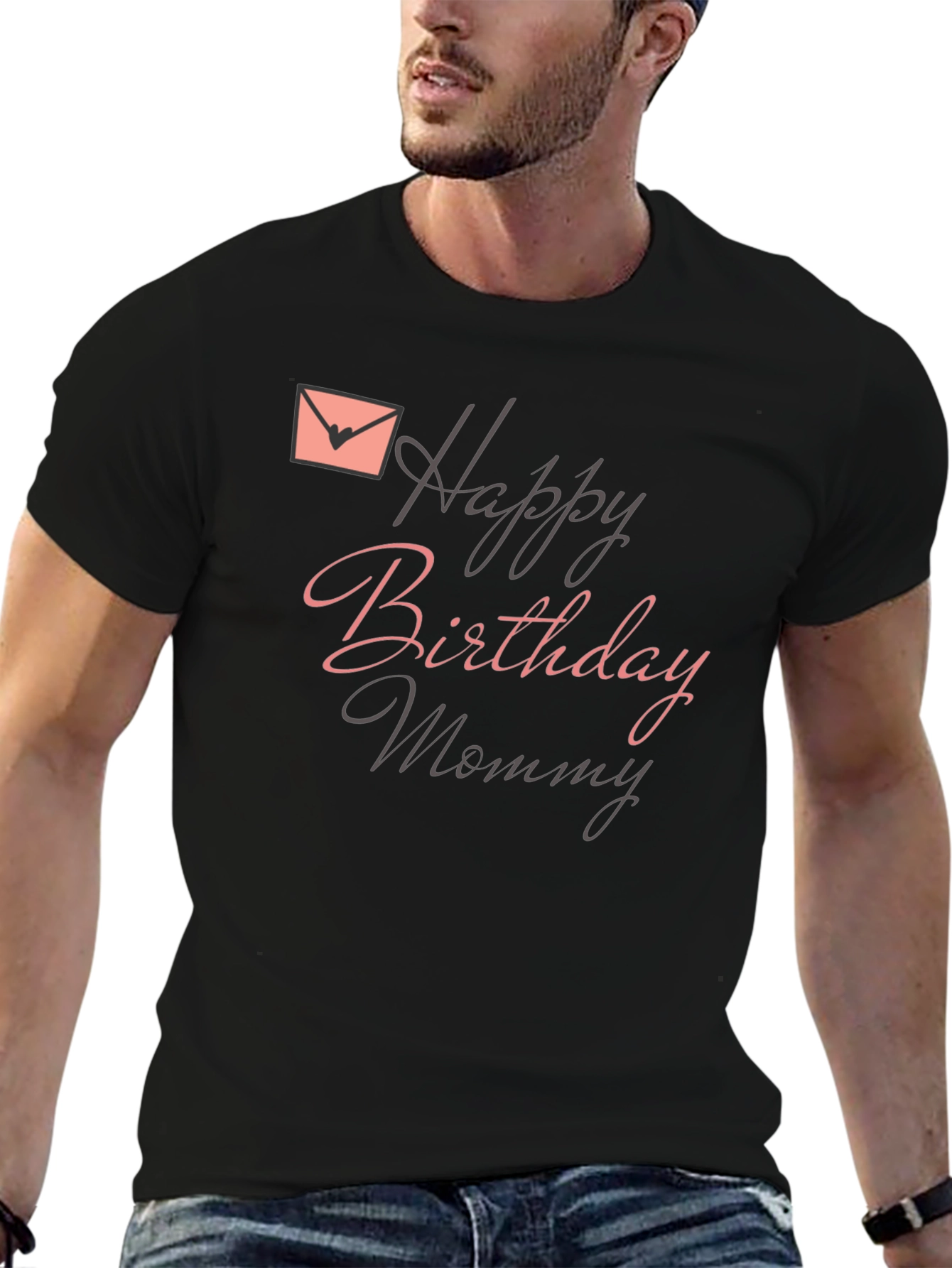 Happy Birthday Mommy Black T-Shirt