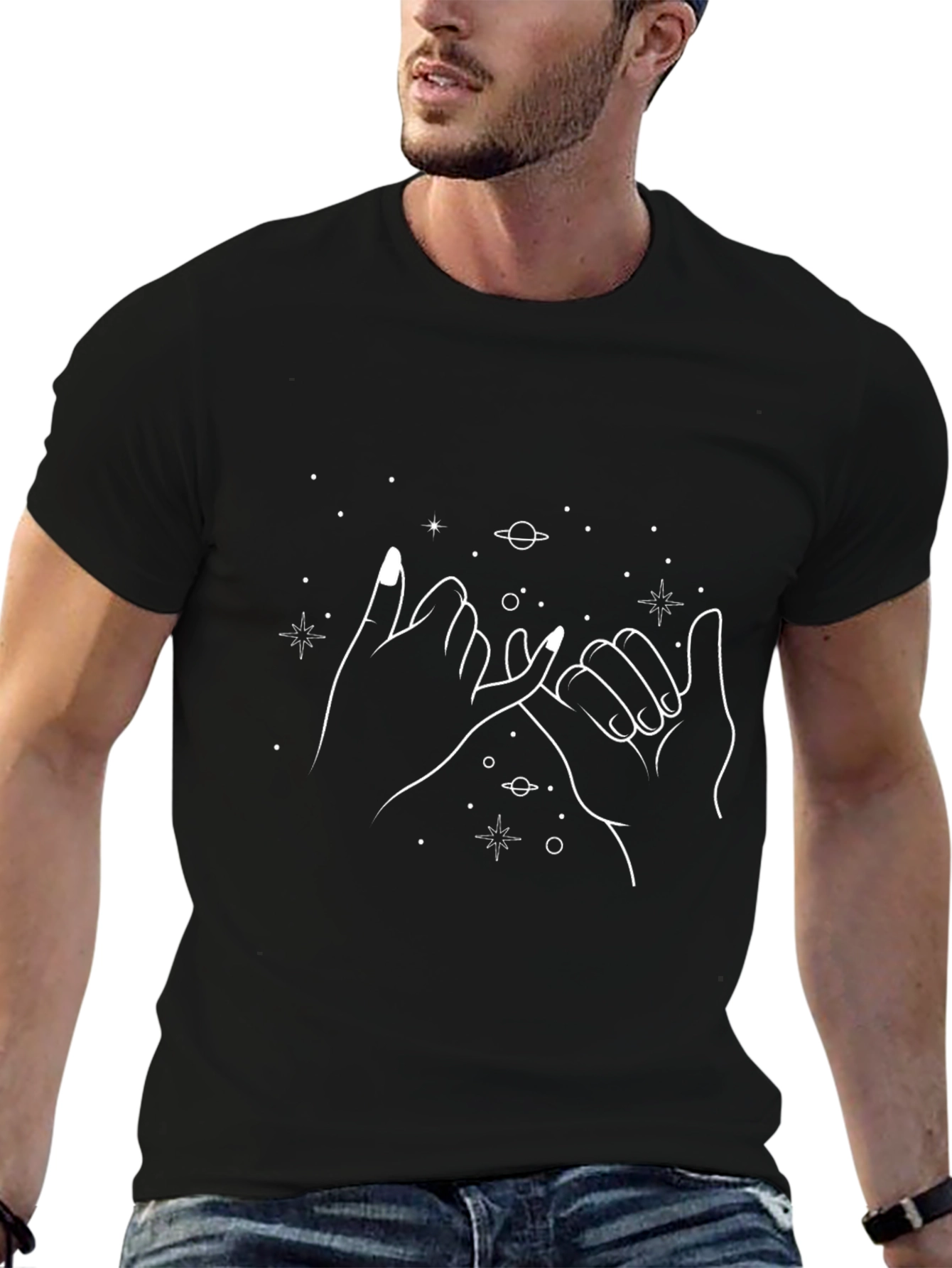 Pinky Promise Graphic T-Shirt - Black