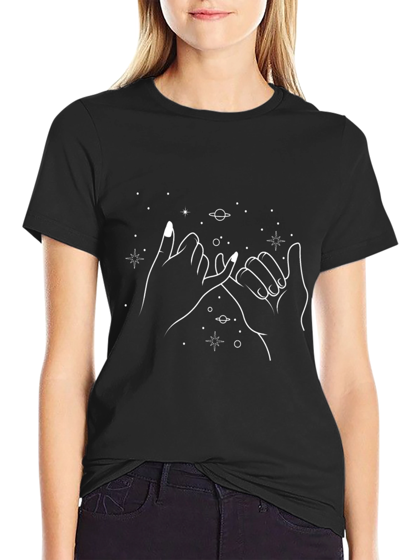 Pinky Promise Graphic T-Shirt - Black