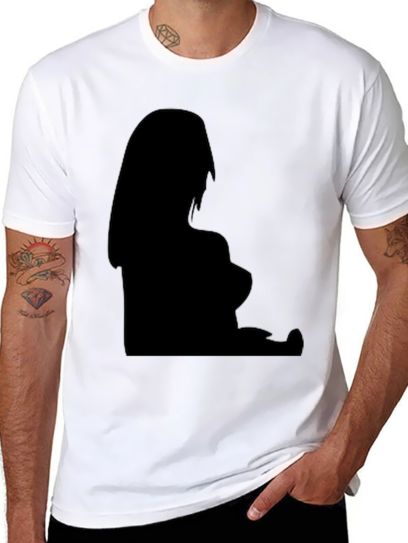 Silhouette Graphic Black T-Shirt