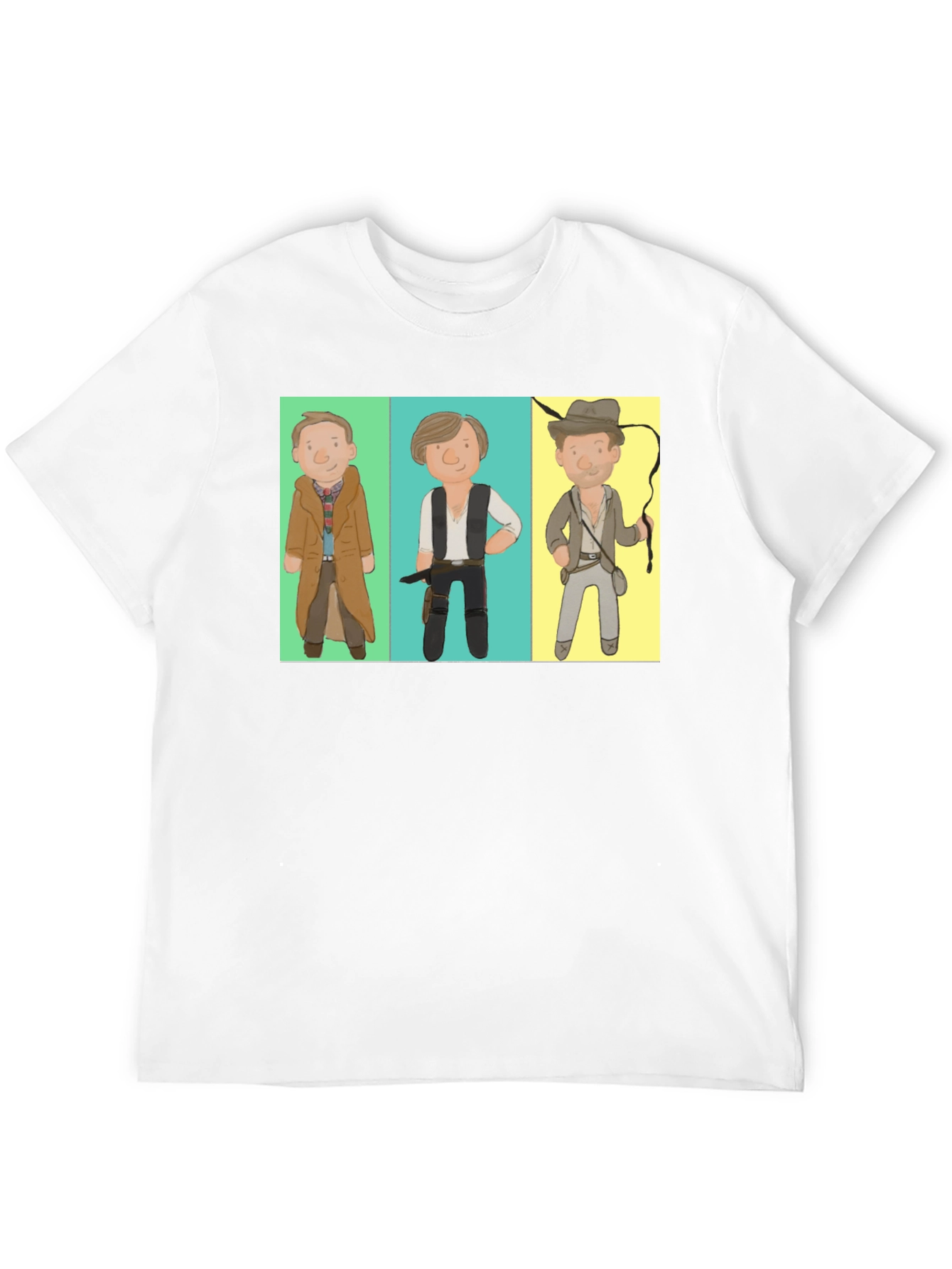 Cartoon Hero Trio Black T-Shirt