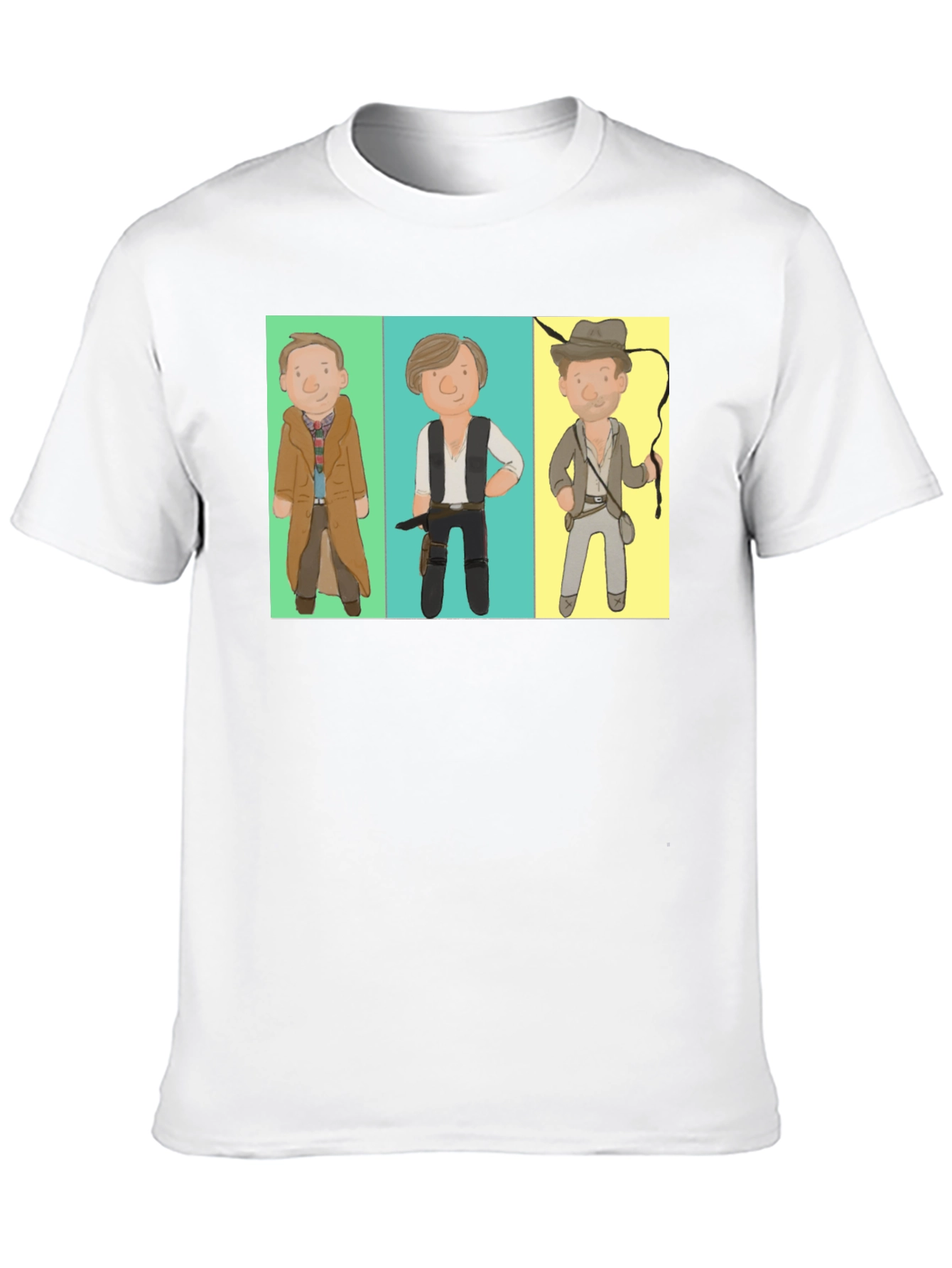 Cartoon Hero Trio Black T-Shirt