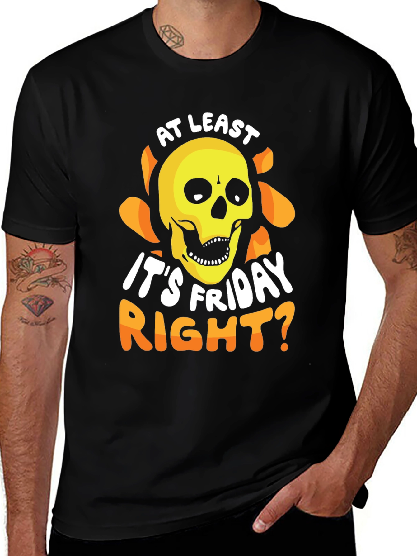 Friday Skull Graphic Tee - Mens Black T-Shirt