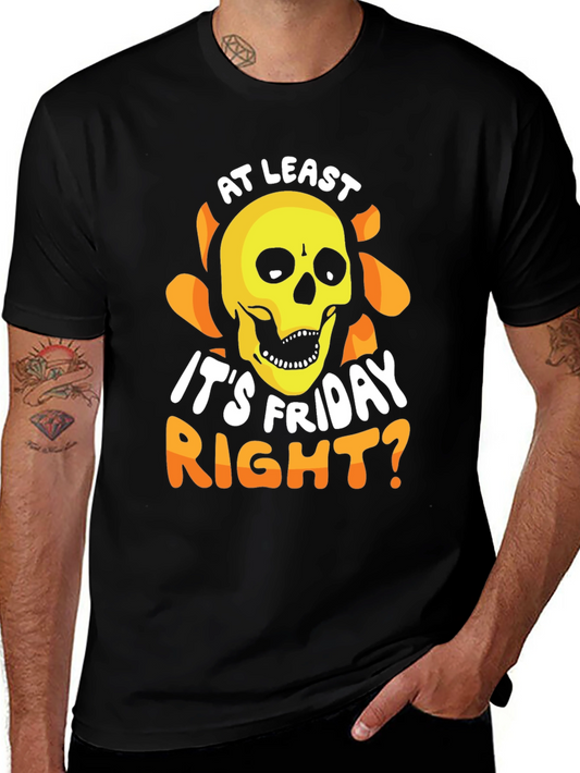Friday Skull Graphic Tee - Mens Black T-Shirt