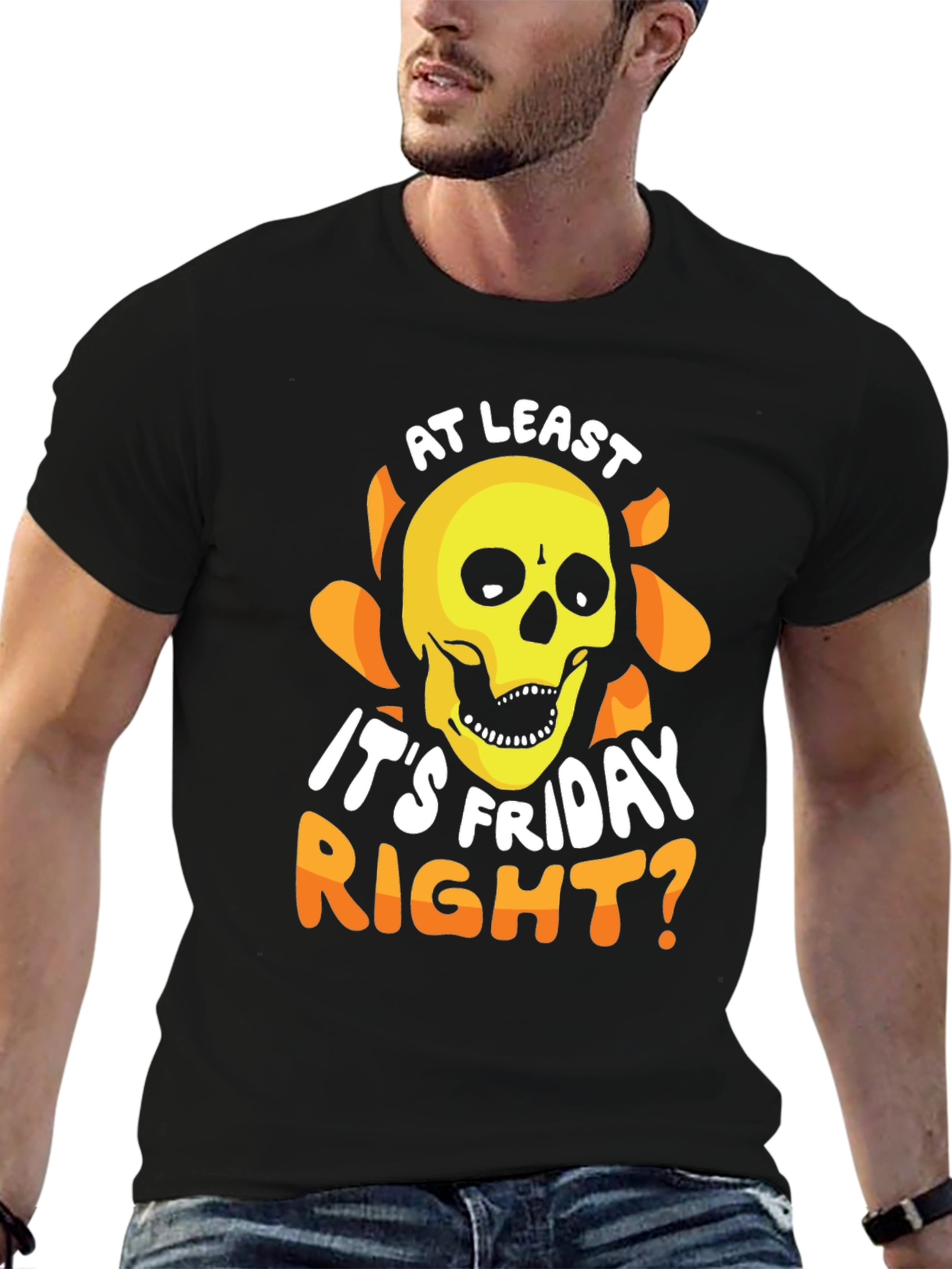 Friday Skull Graphic Tee - Mens Black T-Shirt