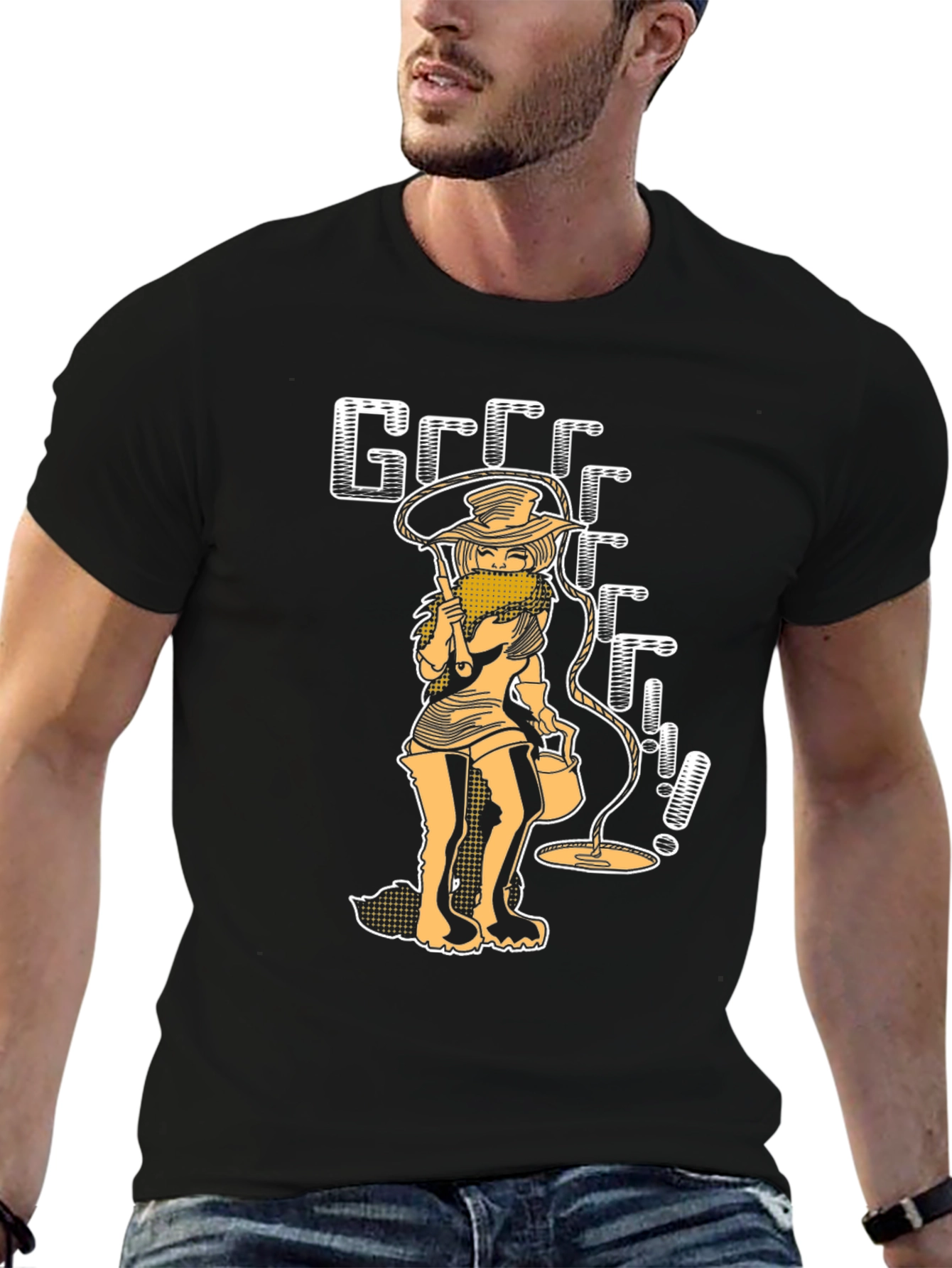 Grrrr Girl Black Graphic Tee