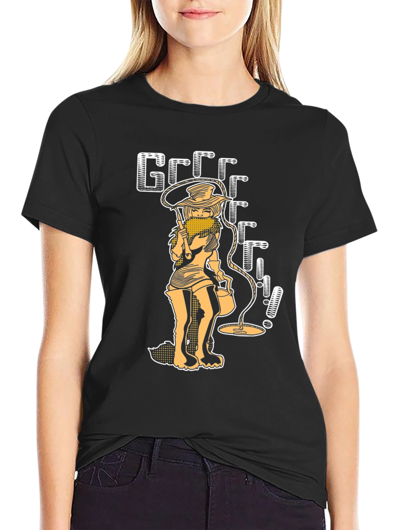 Grrrr Girl Black Graphic Tee