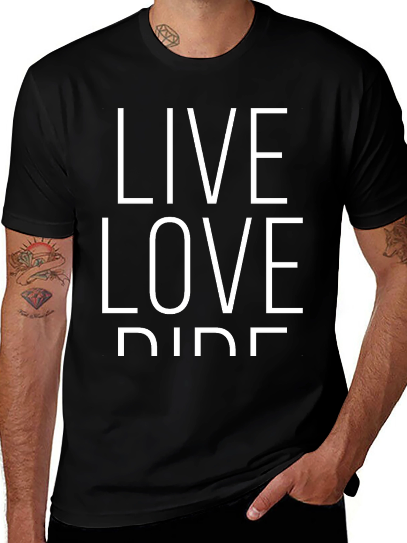 Live Love Ride Black Graphic Tee