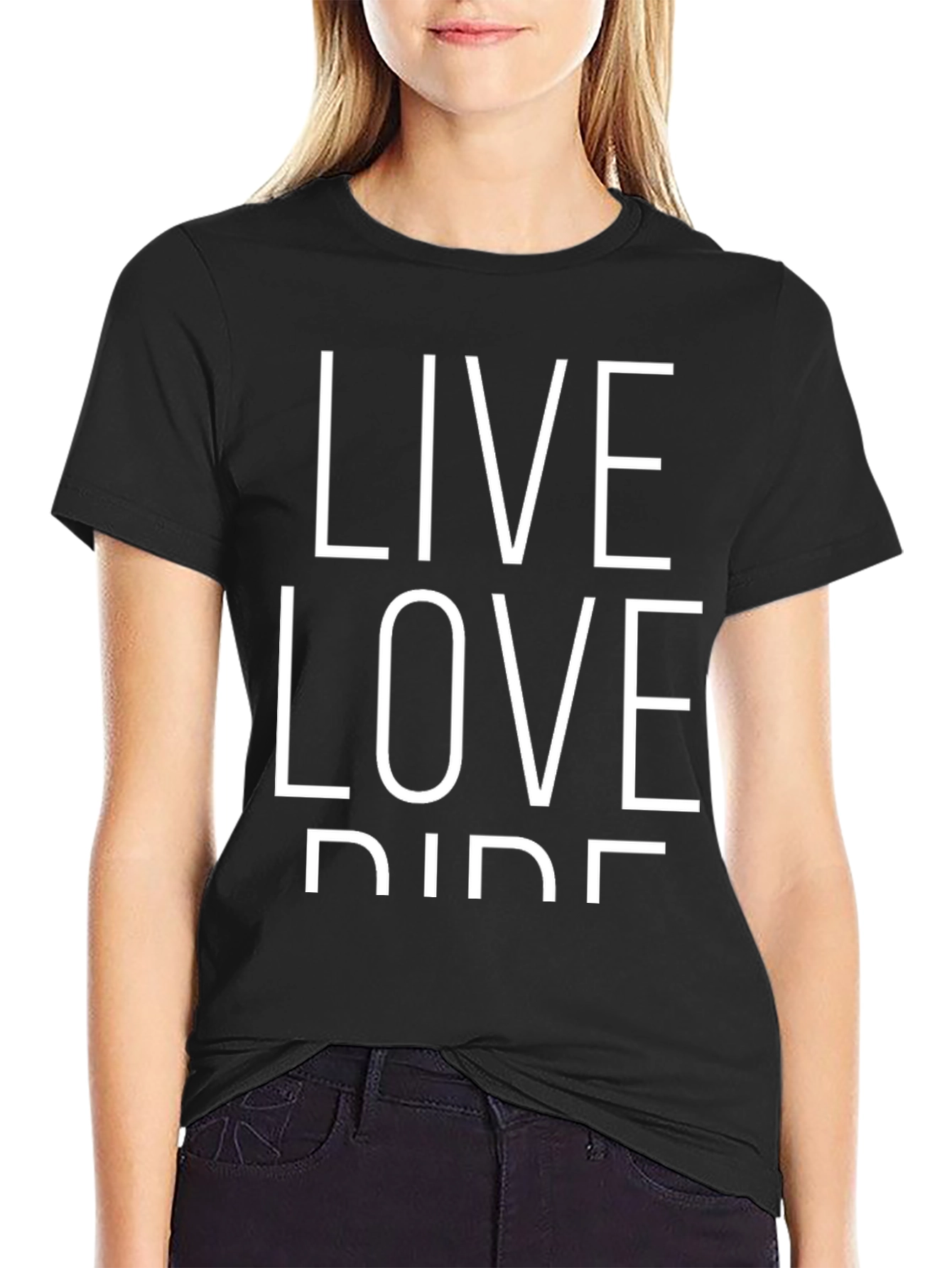 Live Love Ride Black Graphic Tee