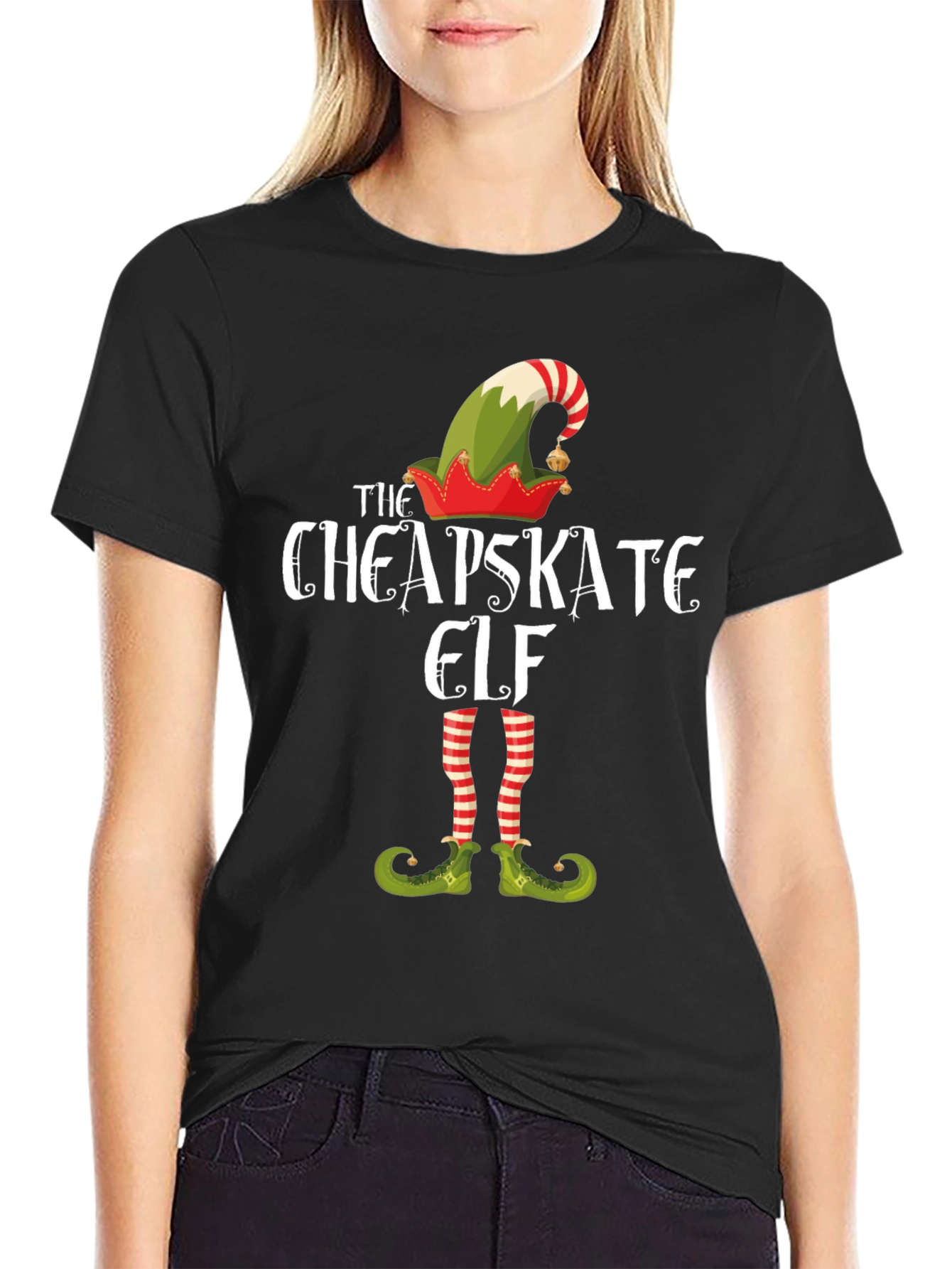 Cheapskate Elf Graphic T-Shirt