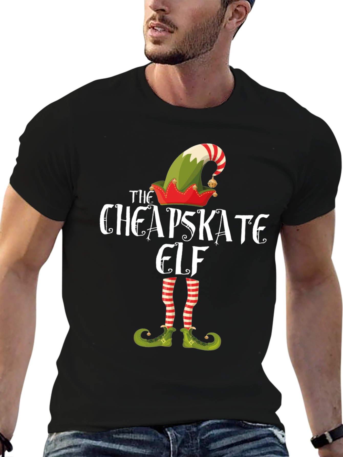 Cheapskate Elf Graphic T-Shirt