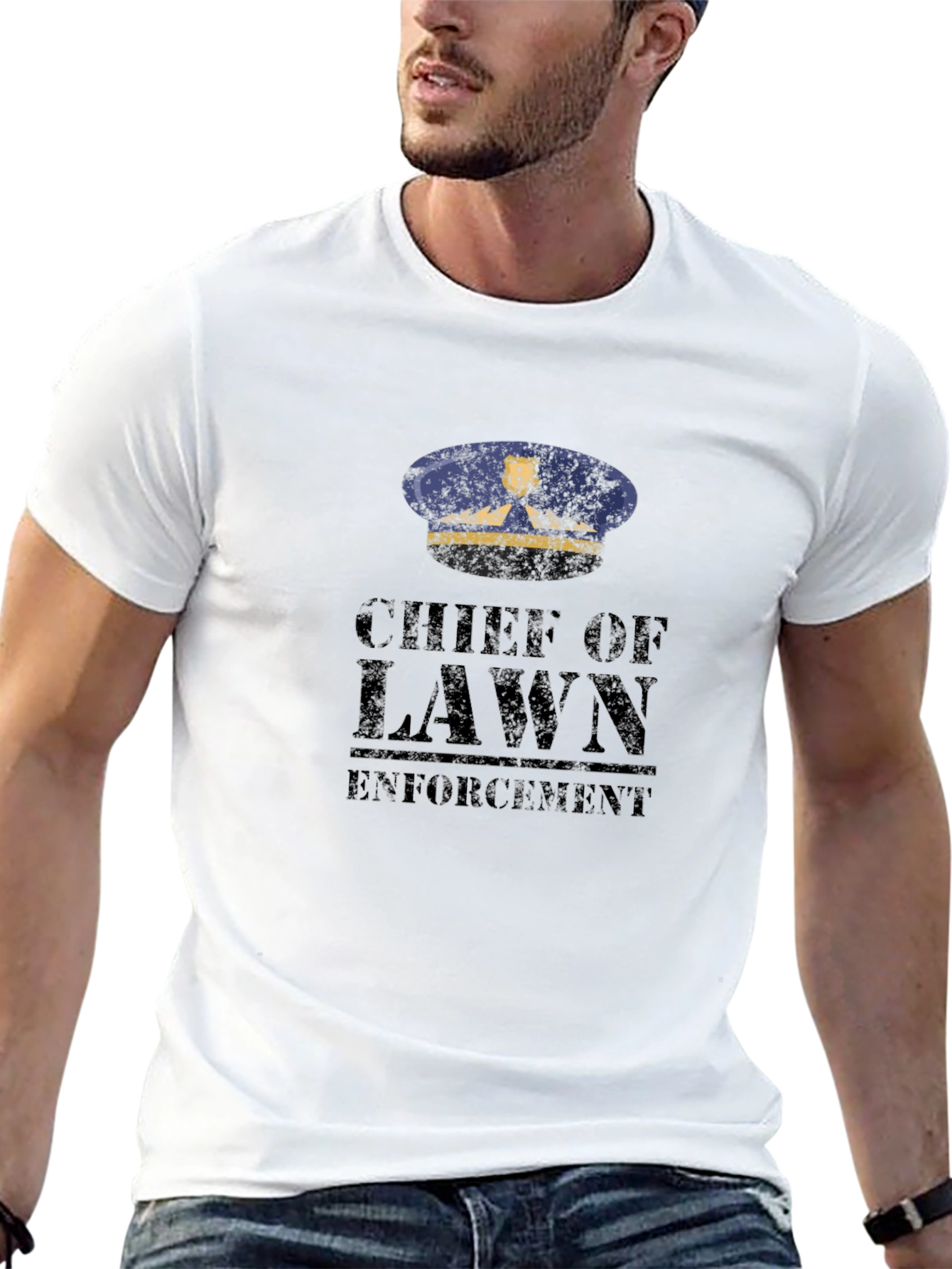 Chief of Lawn Enforcement T-Shirt - Black