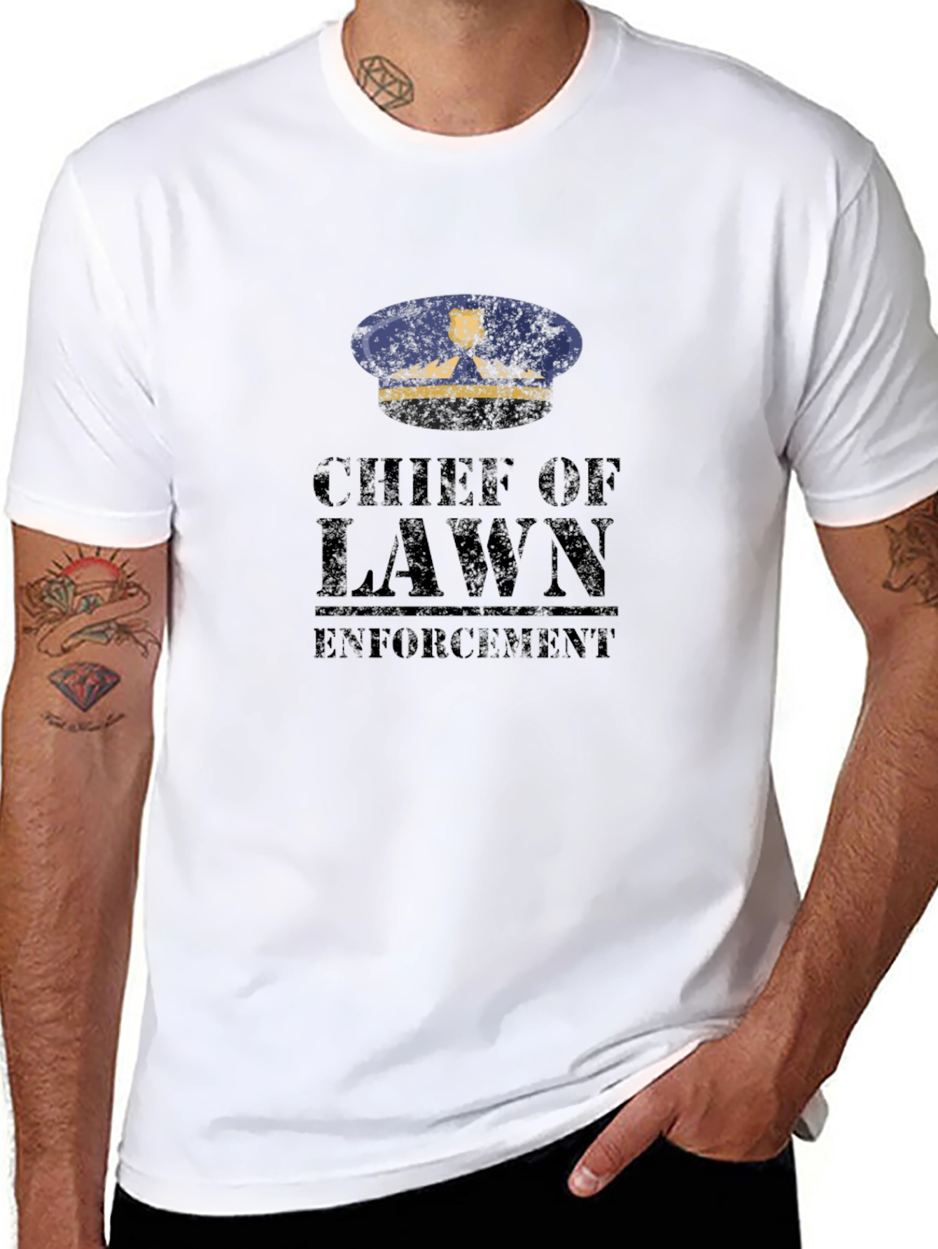 Chief of Lawn Enforcement T-Shirt - Black