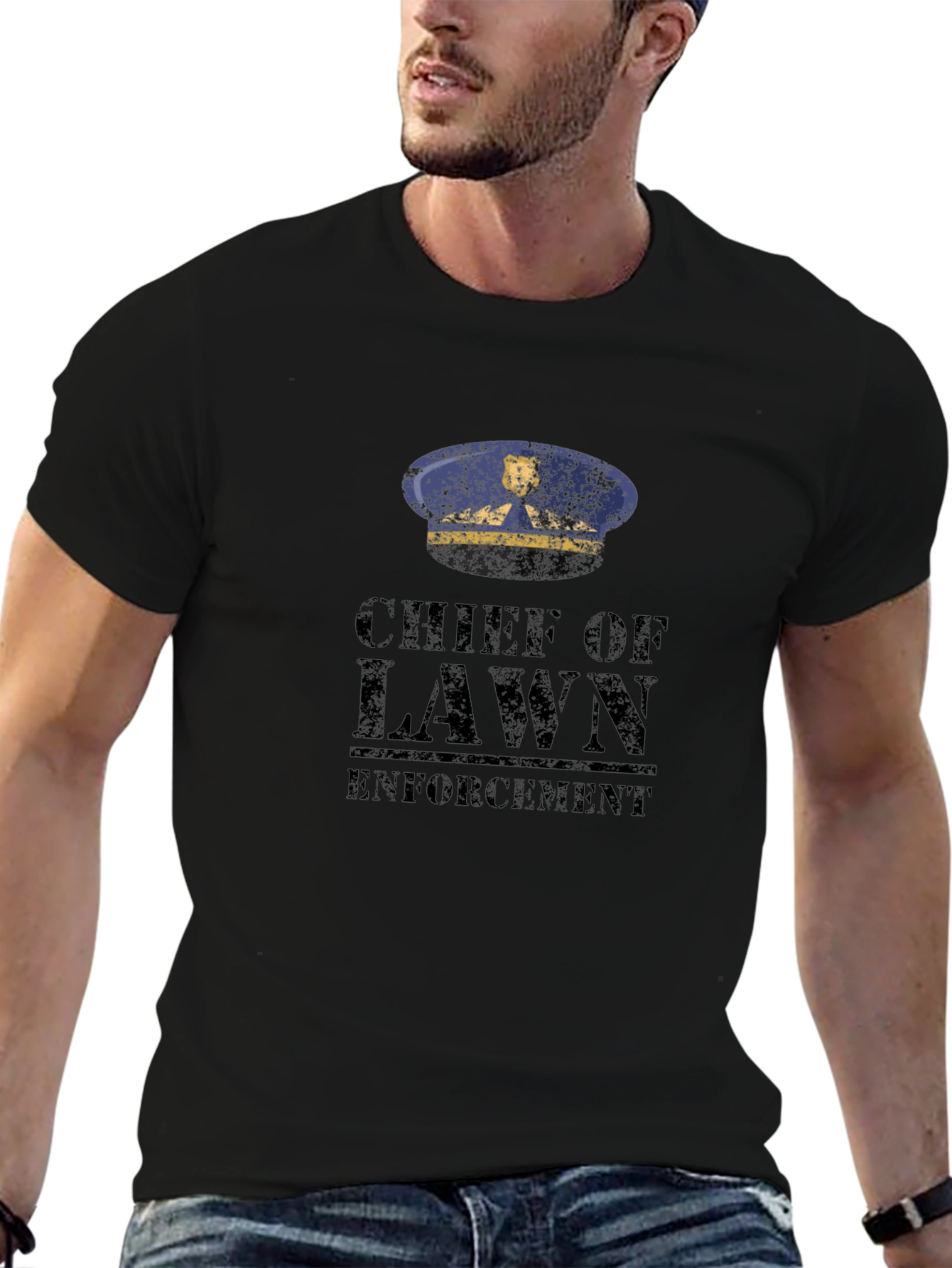 Chief of Lawn Enforcement T-Shirt - Black