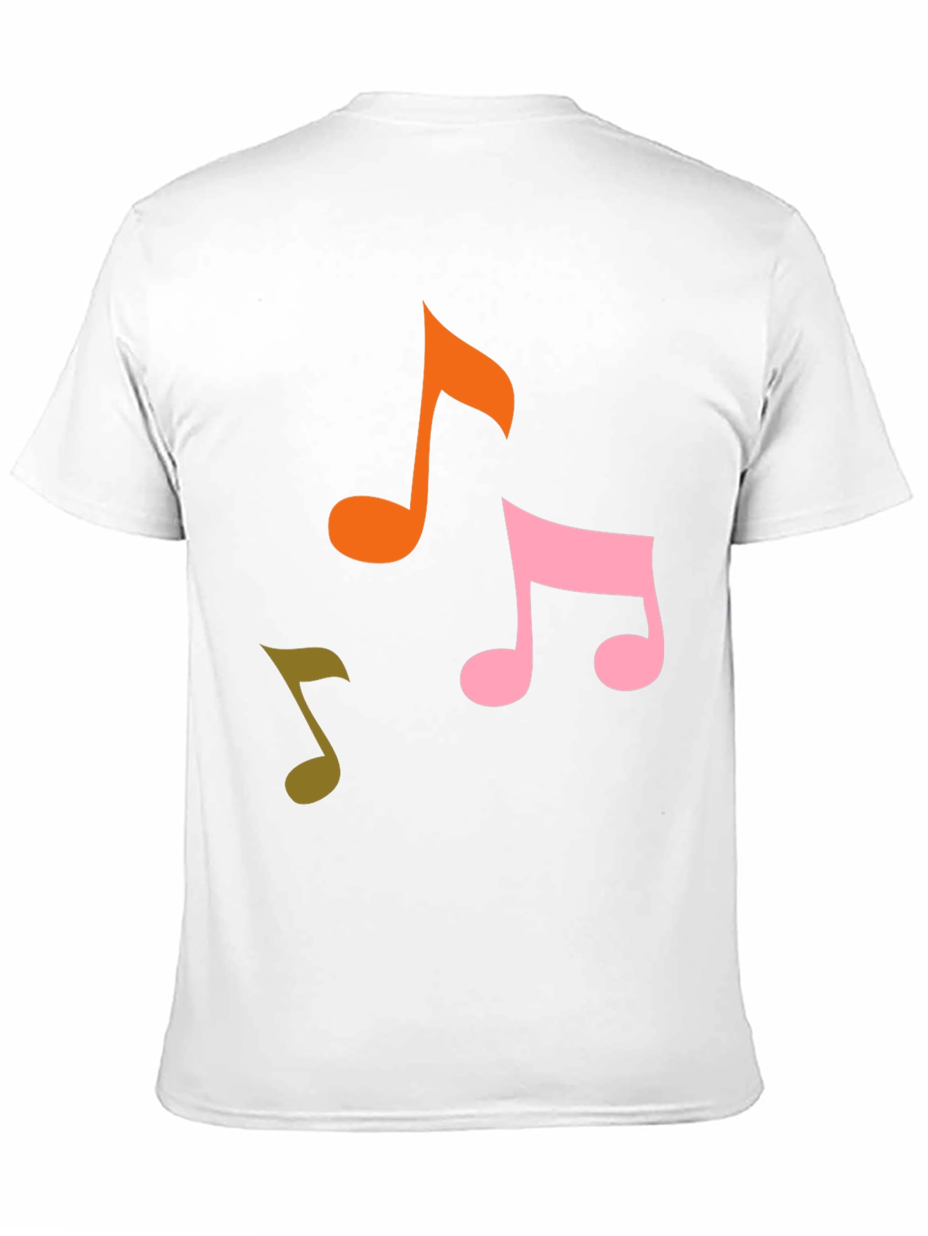 Musical Notes Graphic Tee - Black Cotton T-Shirt