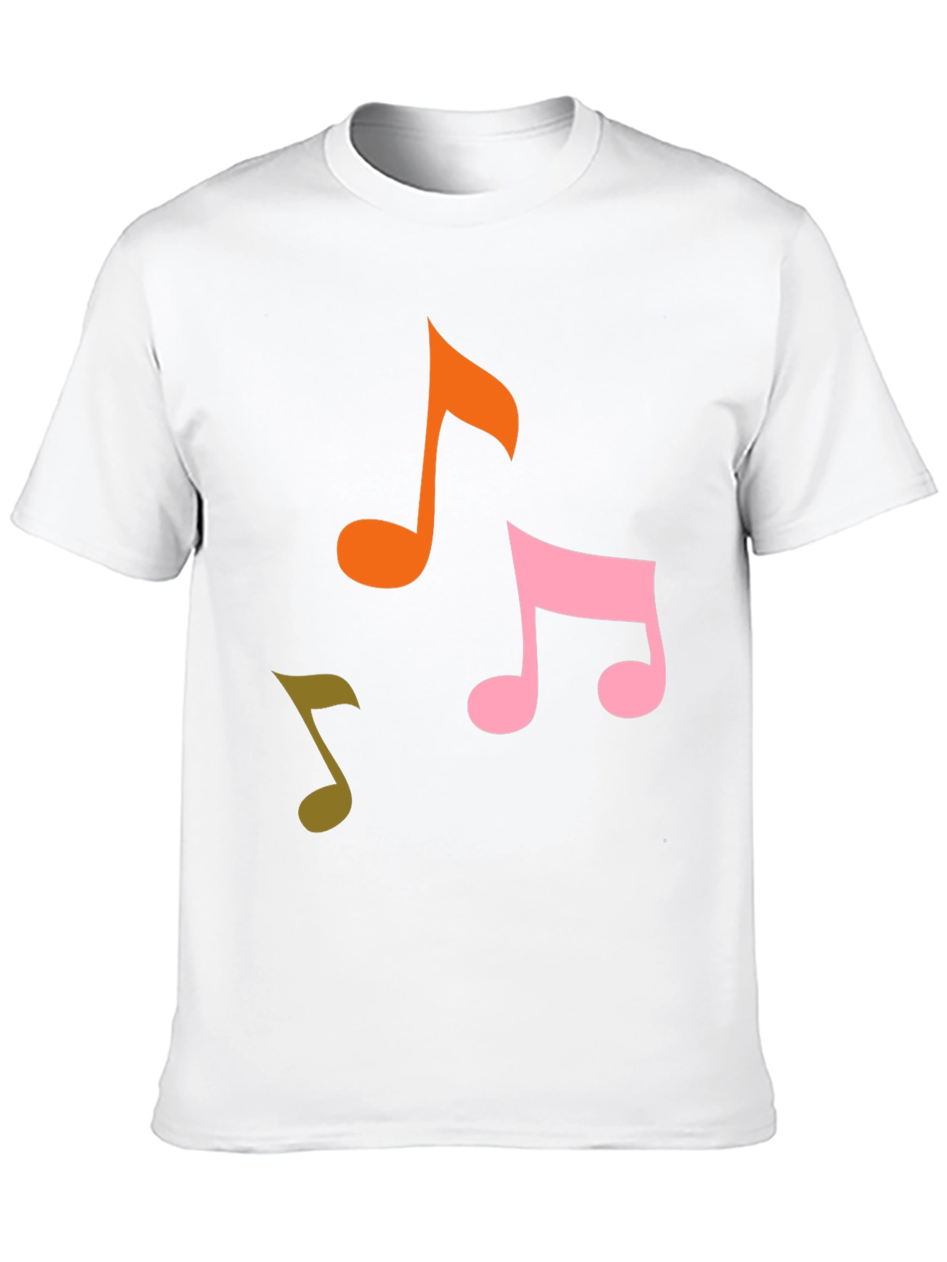 Musical Notes Graphic Tee - Black Cotton T-Shirt