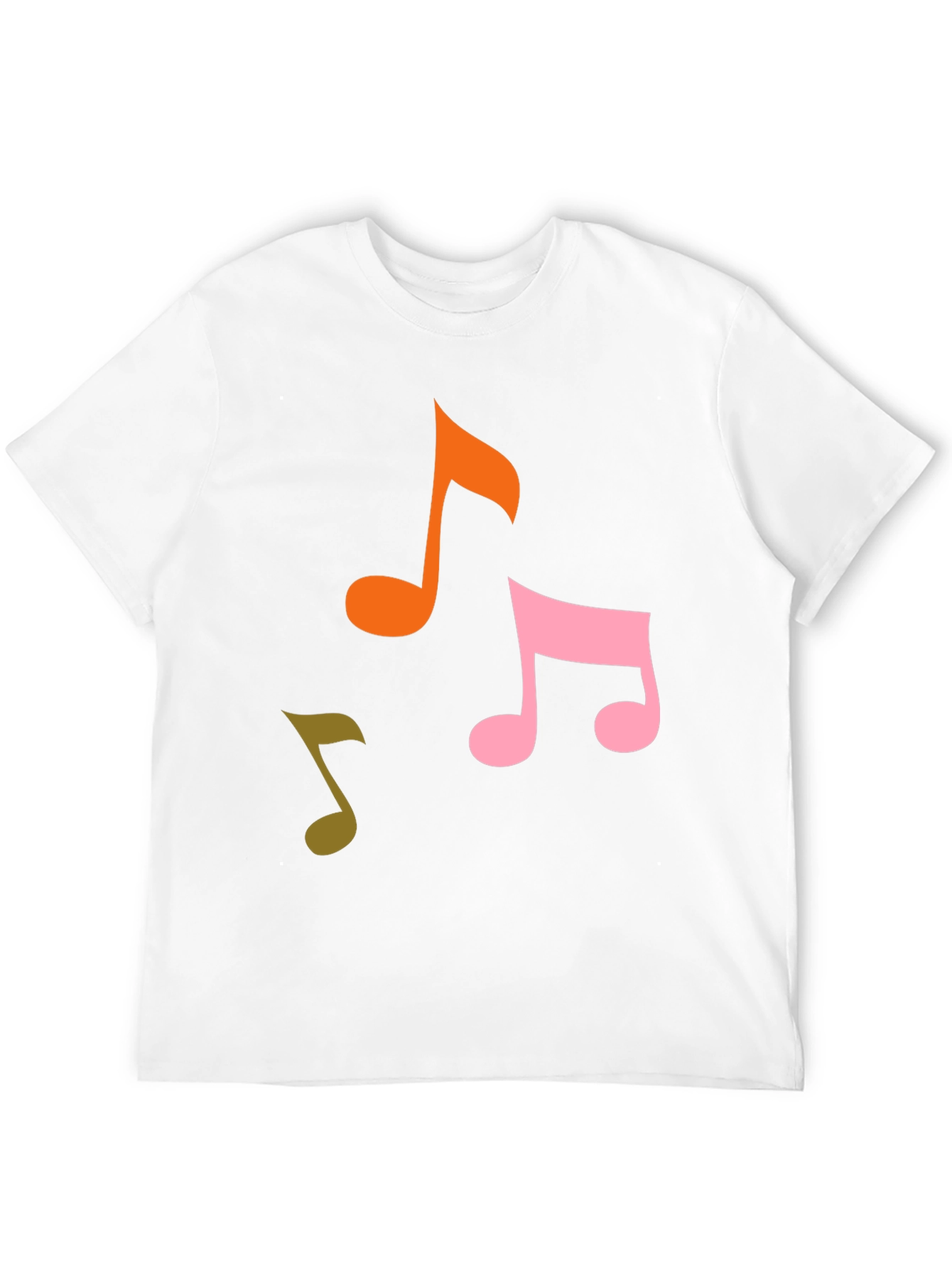 Musical Notes Graphic Tee - Black Cotton T-Shirt