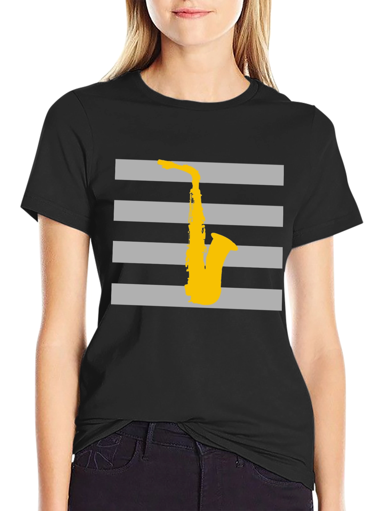 Saxophone Graphic Tee - Cool Music Lover T-Shirt
