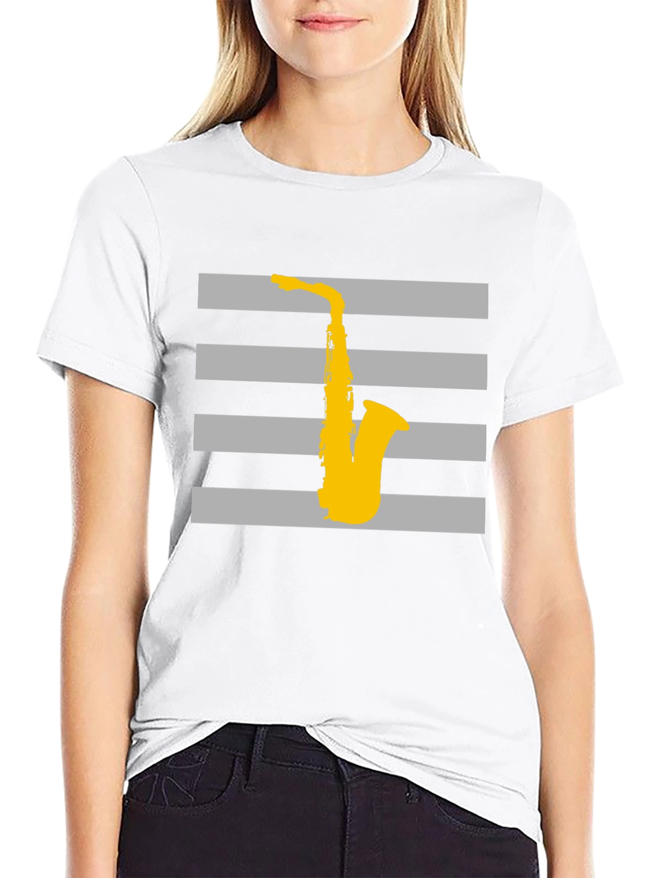 Saxophone Graphic Tee - Cool Music Lover T-Shirt