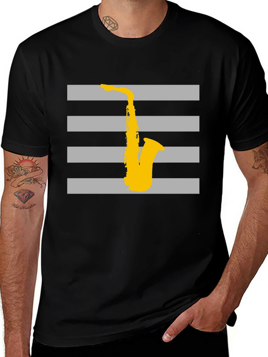 Saxophone Graphic Tee - Cool Music Lover T-Shirt