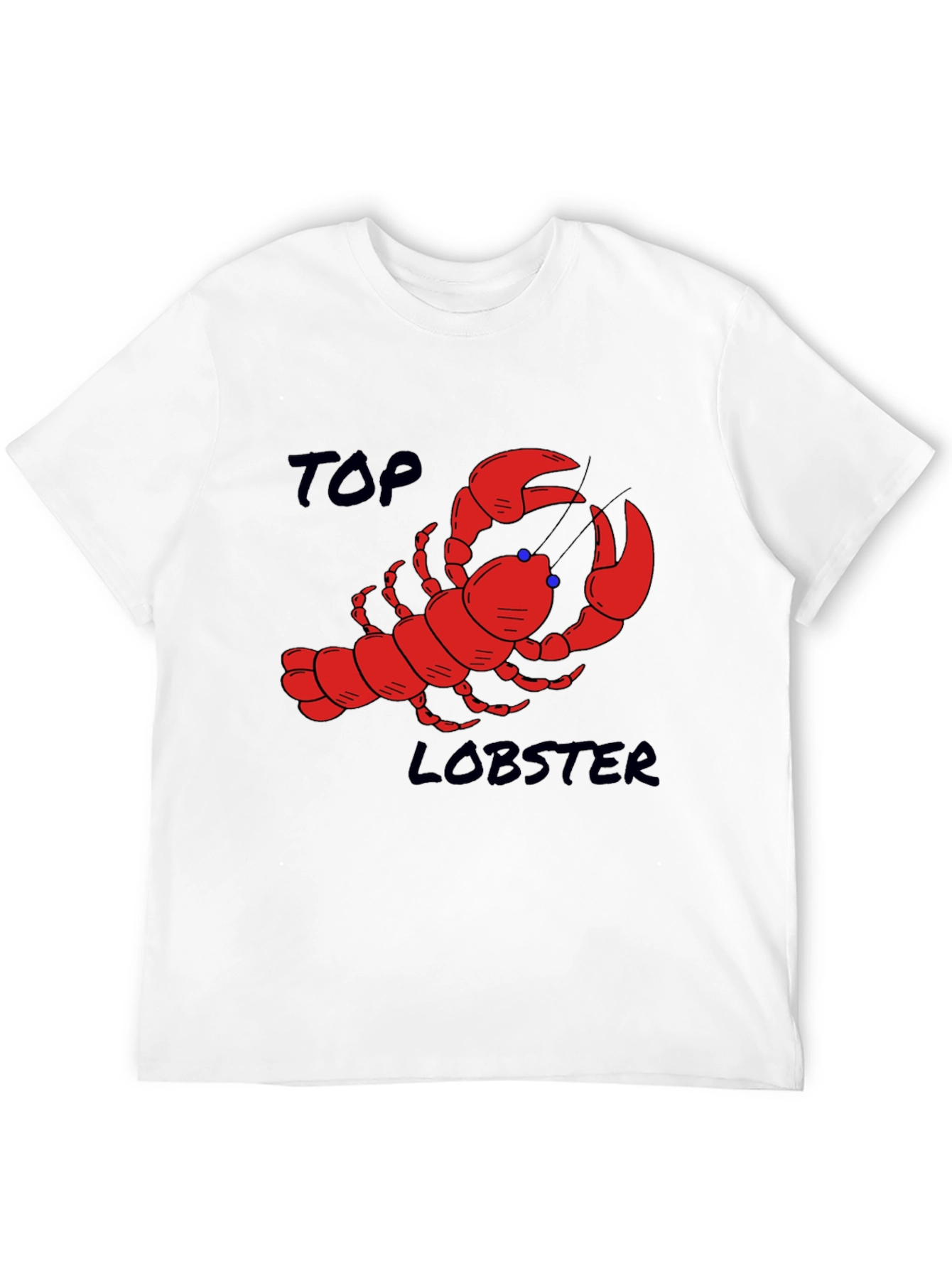 Top Lobster Graphic Tee - Black Cotton T-Shirt