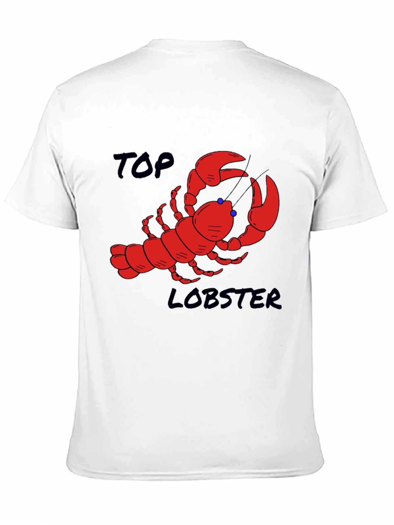 Top Lobster Graphic Tee - Black Cotton T-Shirt