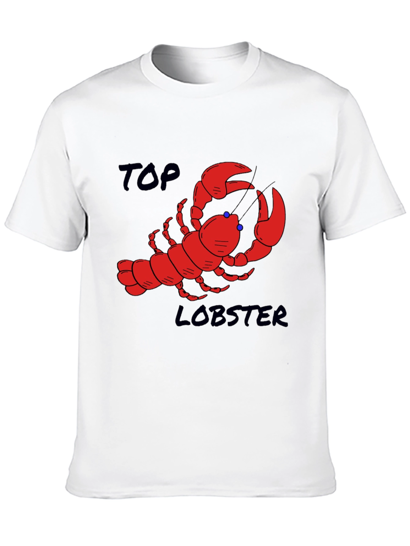 Top Lobster Graphic Tee - Black Cotton T-Shirt